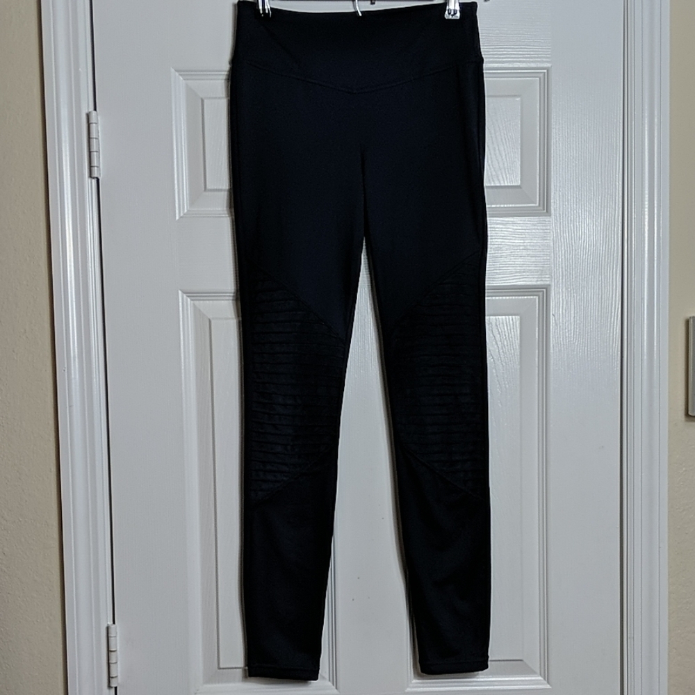 ANNA & AVA Navy High Waisted Moto Workout Leggings